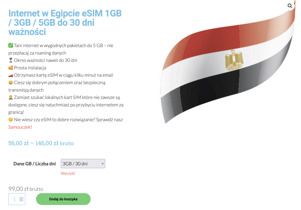 Internet w Egipcie eSIM5.com